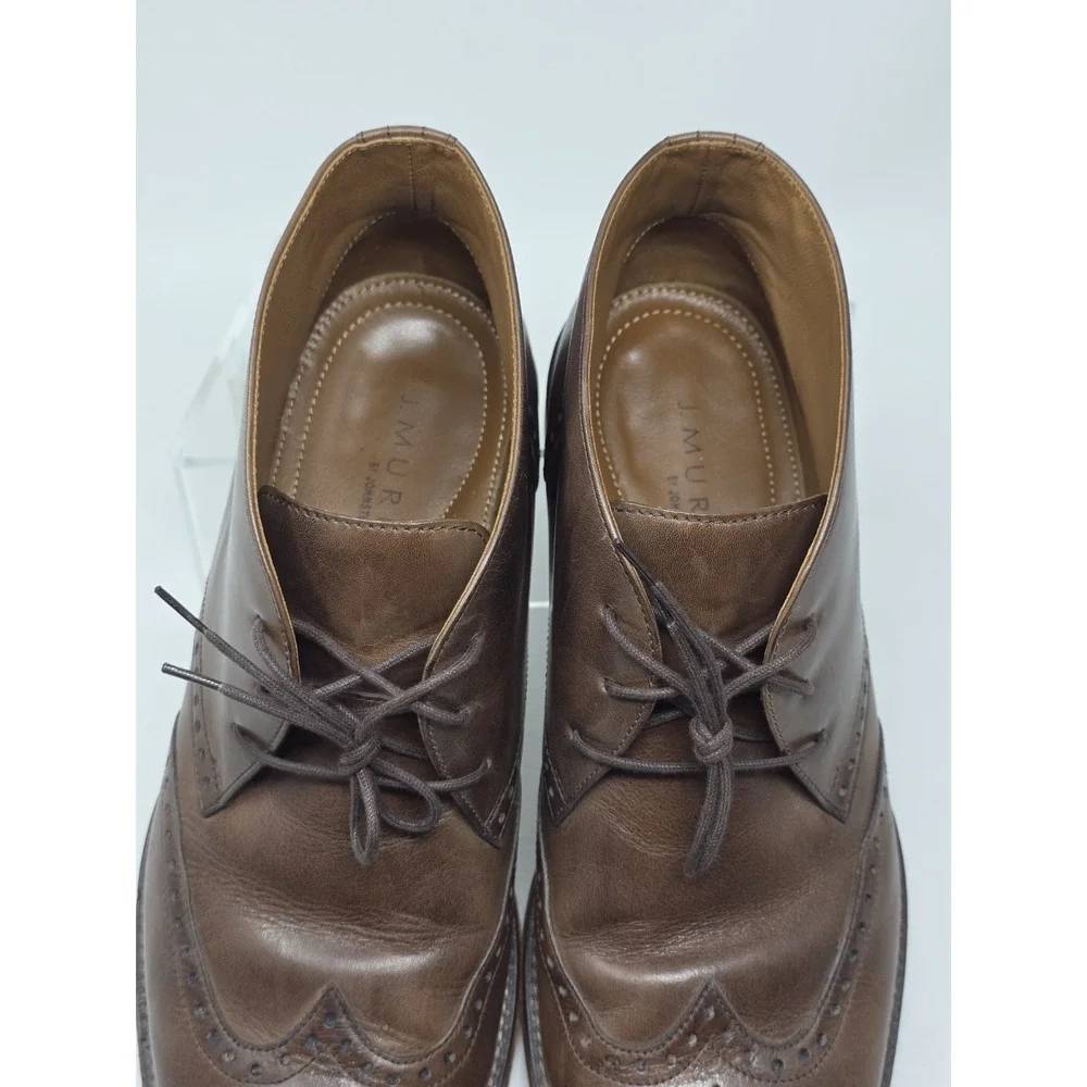 Johnston & Murphy Men's Brown Leather Wingtip Chukka Ankle Boots Size 10.5 M